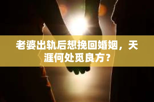 老婆出轨后想挽回婚姻，天涯何处觅良方？