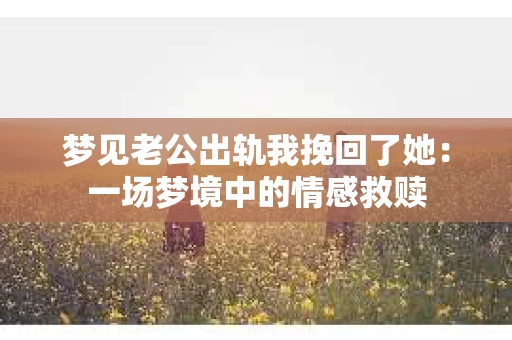 梦见老公出轨我挽回了她：一场梦境中的情感救赎