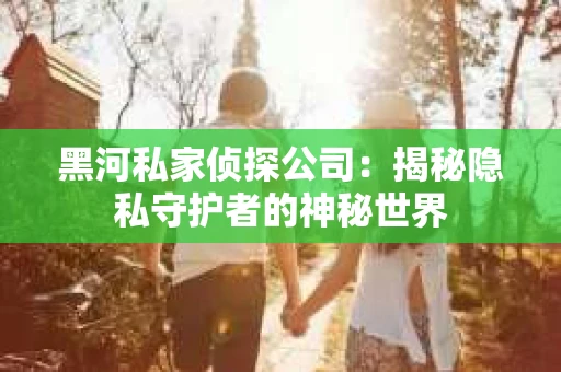 黑河私家侦探公司：揭秘隐私守护者的神秘世界