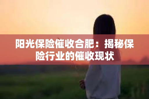 阳光保险催收合肥：揭秘保险行业的催收现状