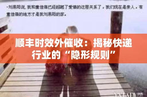 顺丰时效外催收:揭秘快递行业的“隐形规则” 顺丰时效外催收:揭秘快递行业的“隐形规则”