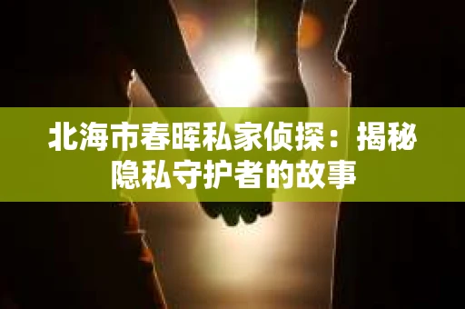 北海市春晖私家侦探：揭秘隐私守护者的故事