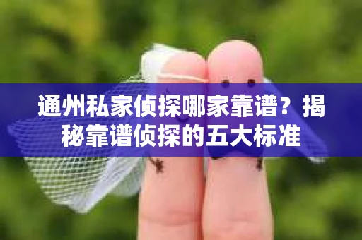 通州私家侦探哪家靠谱？揭秘靠谱侦探的五大标准